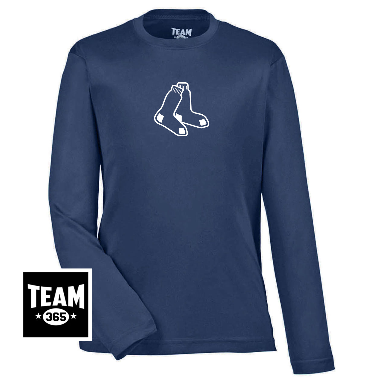Team 365 TT11YL Youth Zone Performance Long-Sleeve T-Shirt - Blue Sox