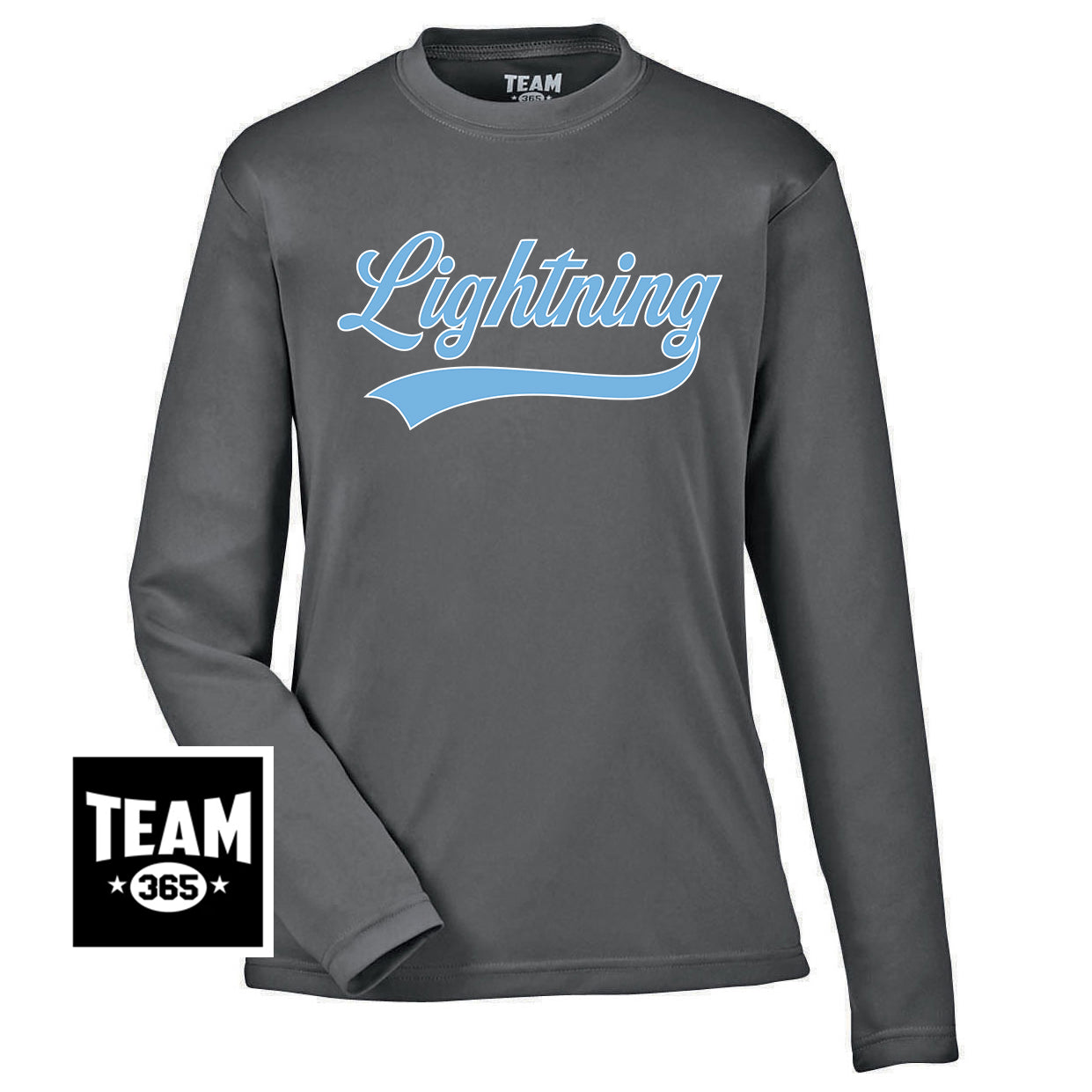Team 365 TT11YL Youth Zone Performance Long-Sleeve T-Shirt - Lightning Baseball