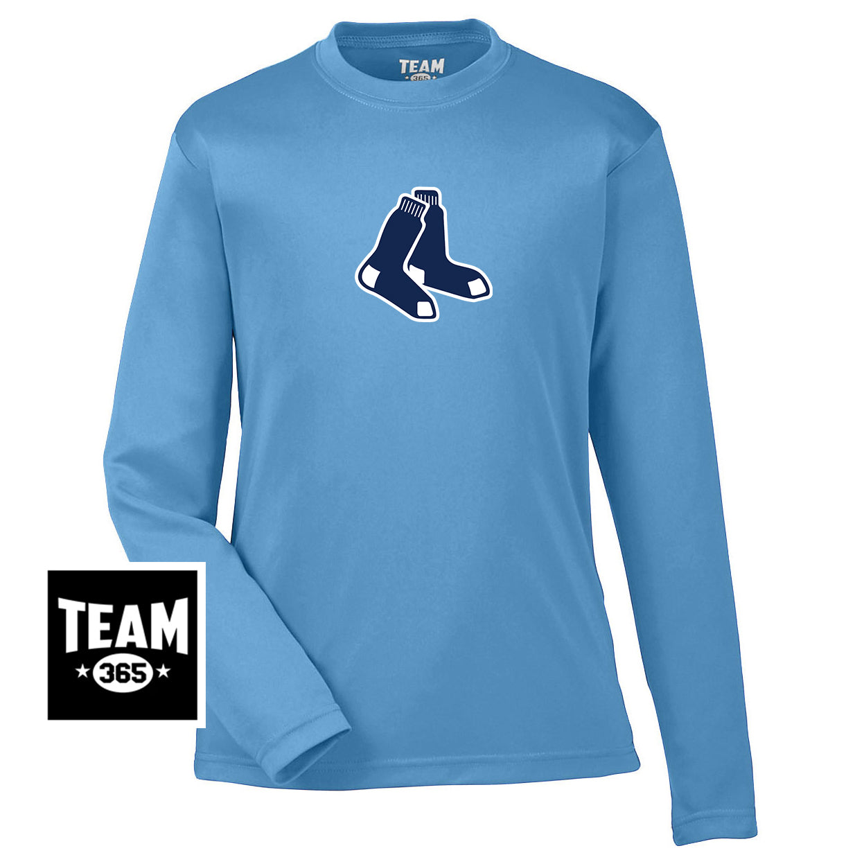 Team 365 TT11YL Youth Zone Performance Long-Sleeve T-Shirt - Blue Sox