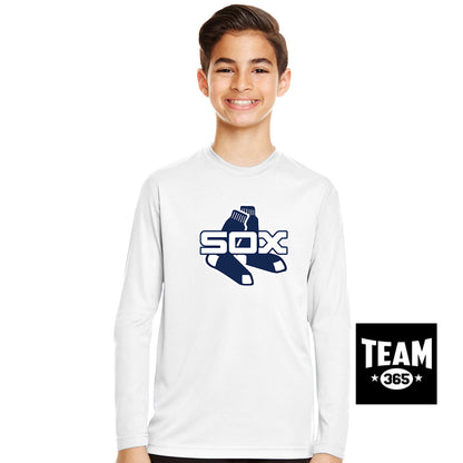 Team 365 TT11YL Youth Zone Performance Long-Sleeve T-Shirt - Blue Sox