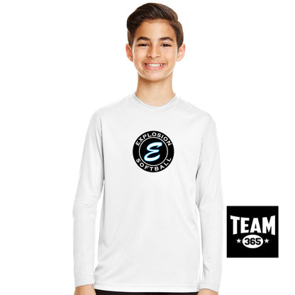 Team 365 TT11YL Youth Zone Performance Long-Sleeve T-Shirt - Explosion Softball