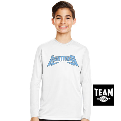 Team 365 TT11YL Youth Zone Performance Long-Sleeve T-Shirt - Lightning Baseball