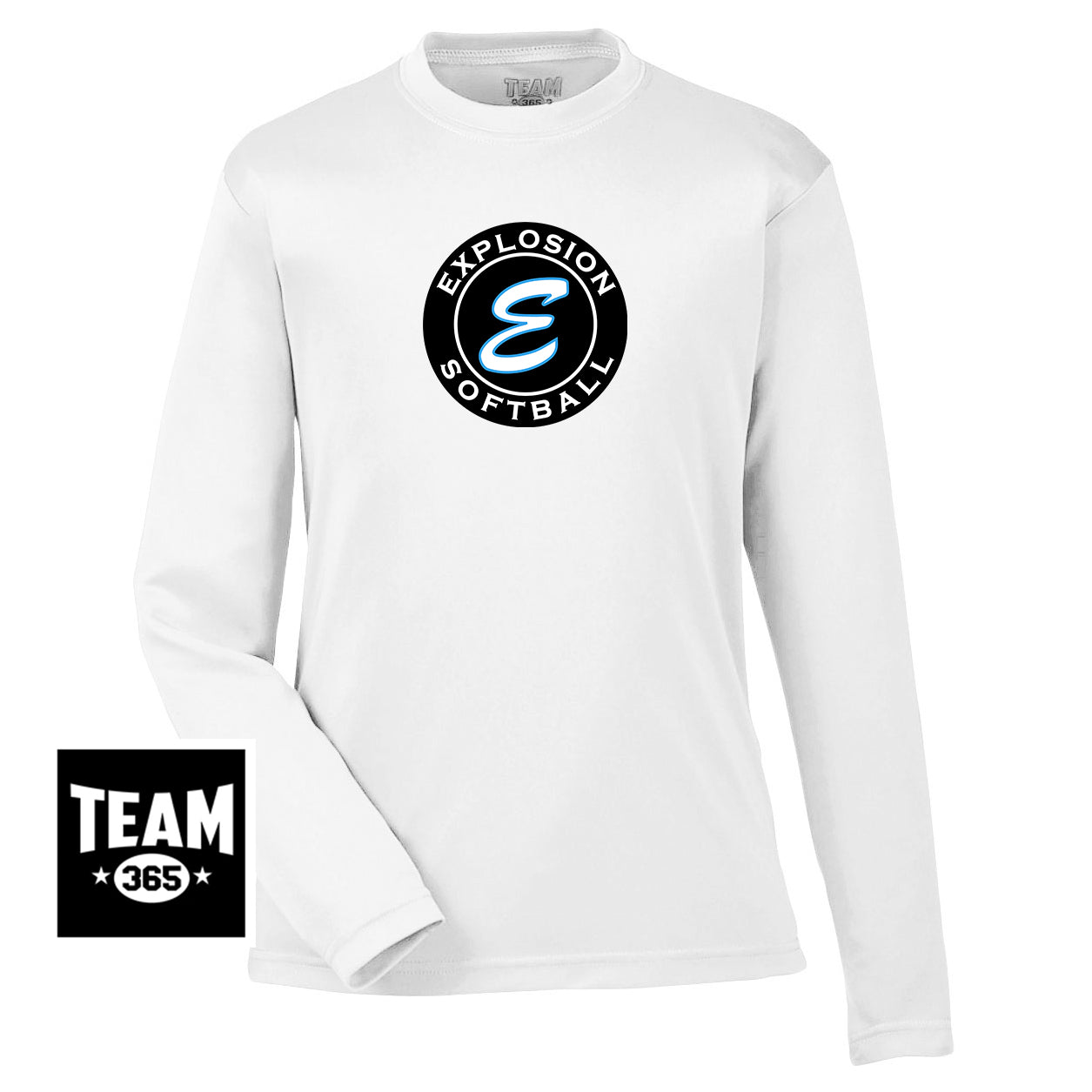 Team 365 TT11YL Youth Zone Performance Long-Sleeve T-Shirt - Explosion Softball