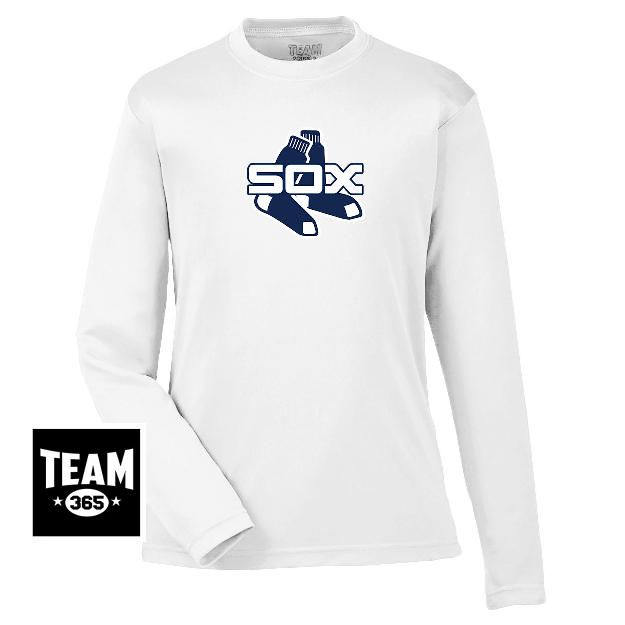 Team 365 TT11YL Youth Zone Performance Long-Sleeve T-Shirt - Blue Sox