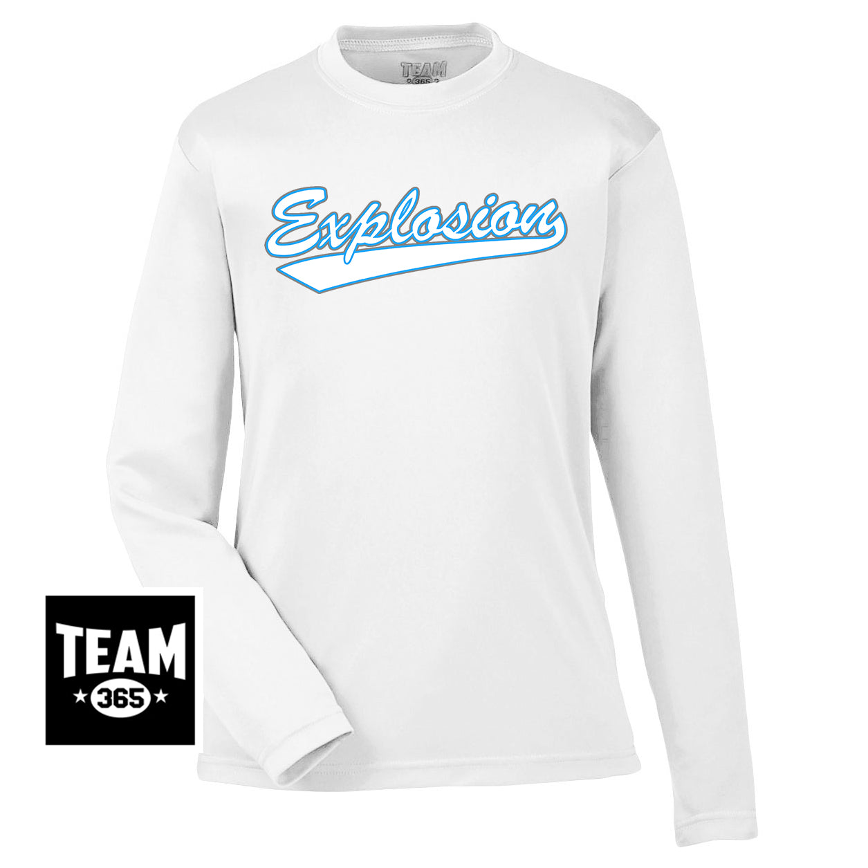 Team 365 TT11YL Youth Zone Performance Long-Sleeve T-Shirt - Explosion Softball
