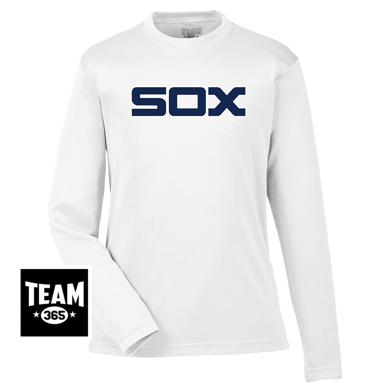 Team 365 TT11YL Youth Zone Performance Long-Sleeve T-Shirt - Blue Sox