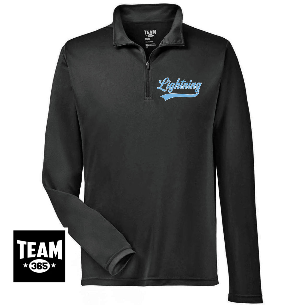 Team 365 TT31 Men's Zone Performance Quarter-Zip - Lightning Baseball