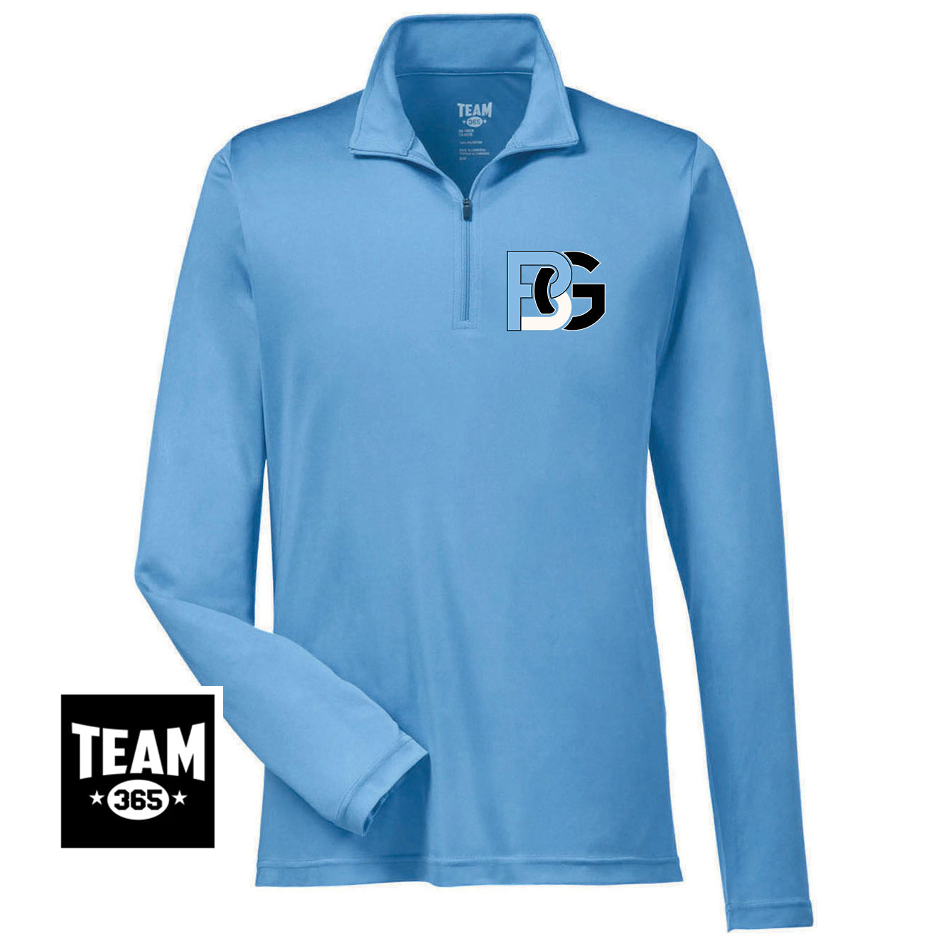 Team 365 TT31 Men's Zone Performance Quarter-Zip - Lightning Baseball