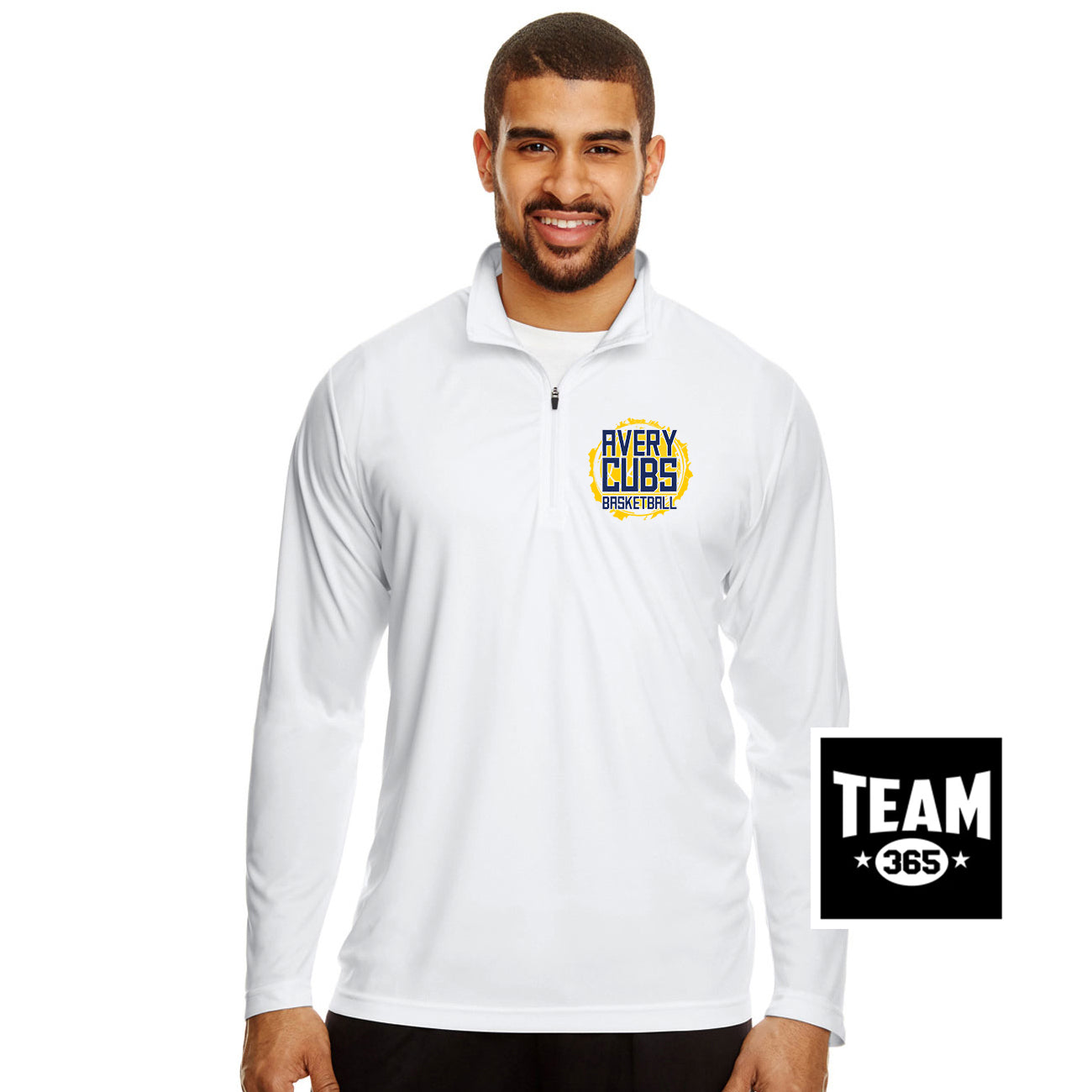 Team 365 TT31 Men's Zone Performance Quarter-Zip - Avery Cubs