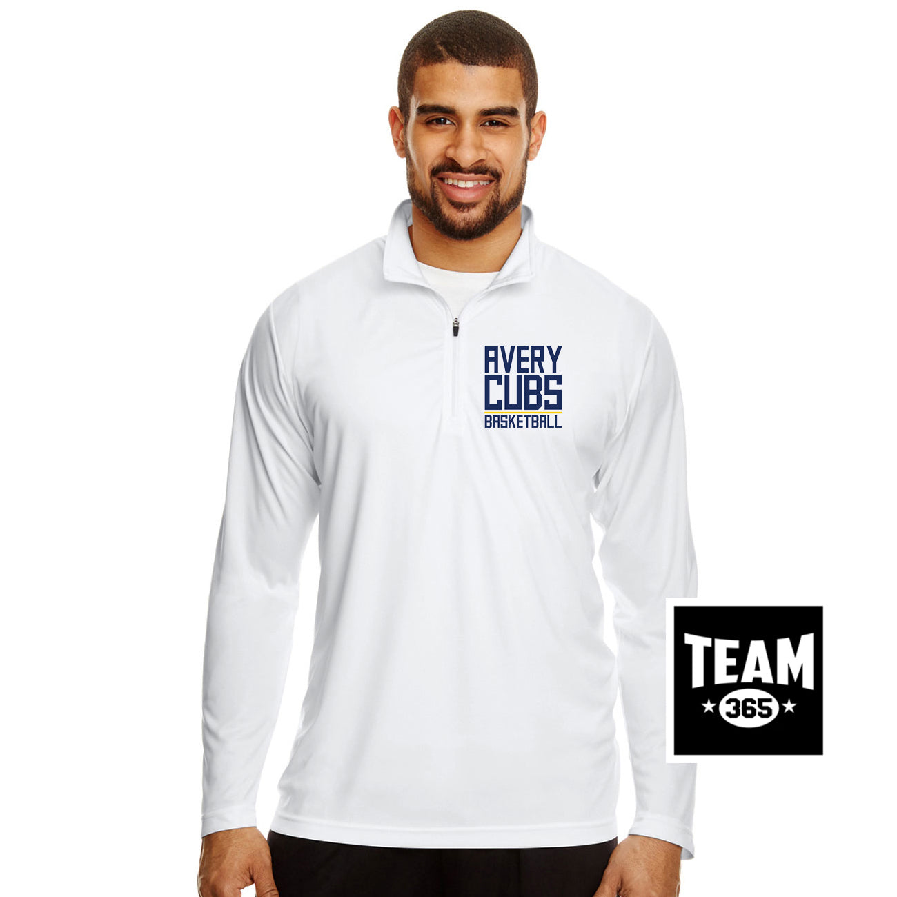 Team 365 TT31 Men's Zone Performance Quarter-Zip - Avery Cubs