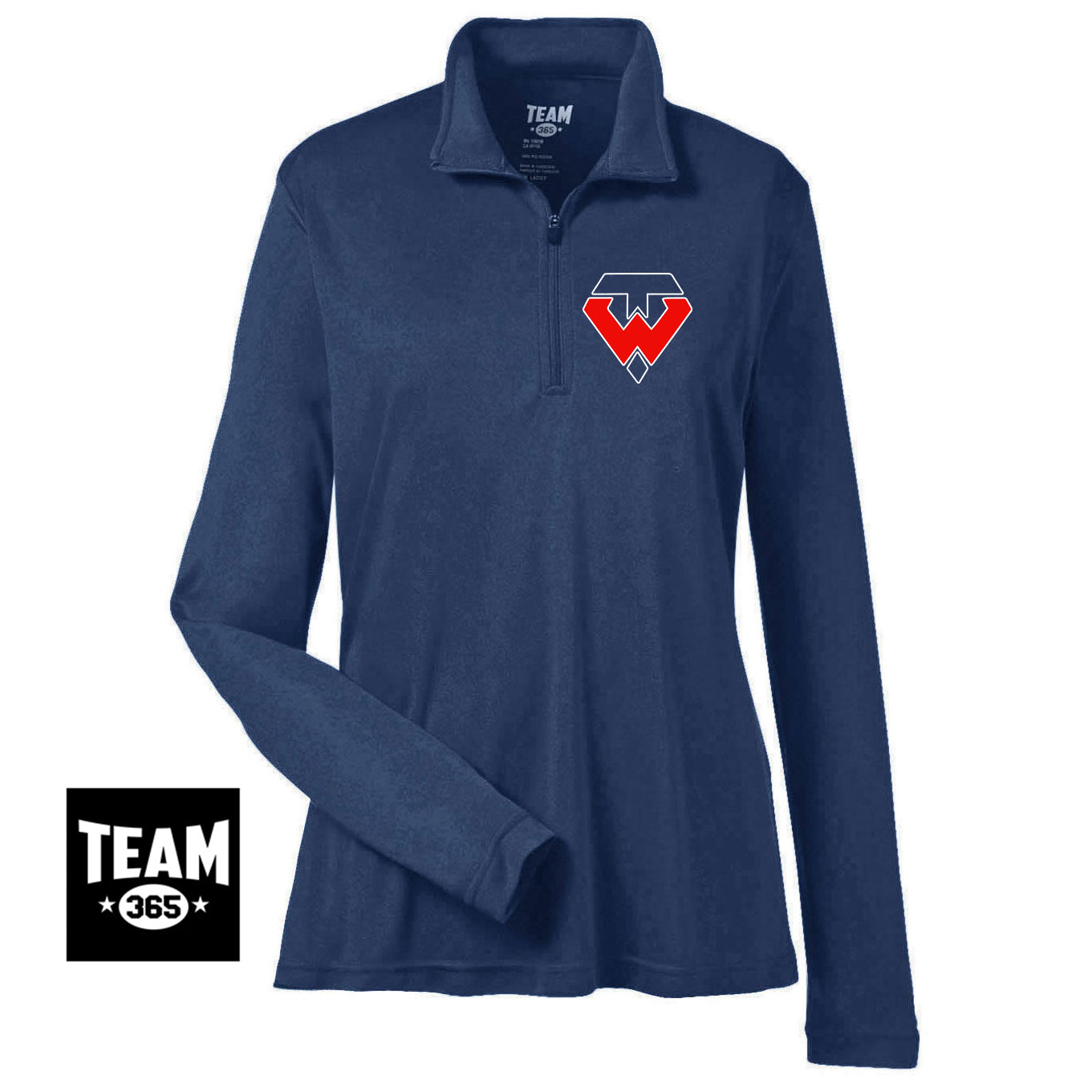 Team 365 TT31W Women's Zone Performance Quarter-Zip - Tampa Warriors Baseball