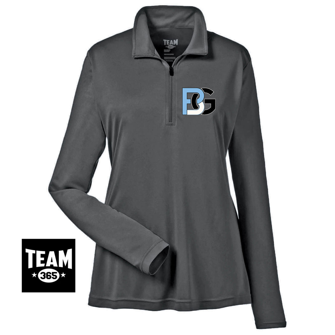 Team 365 TT31W Women's Zone Performance Quarter-Zip - Lightning Baseball