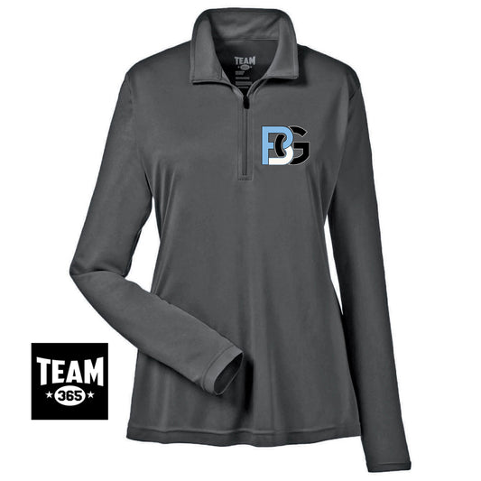 Team 365 TT31W Women's Zone Performance Quarter-Zip - Lightning Baseball