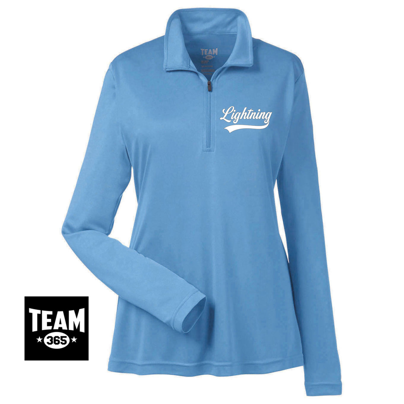 Team 365 TT31W Women's Zone Performance Quarter-Zip - Lightning Baseball