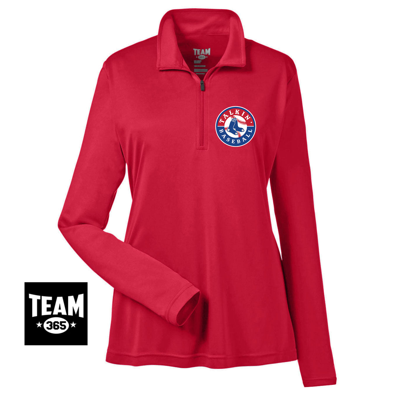 Team 365 TT31W Women's Zone Performance Quarter-Zip - Talkin Baseball