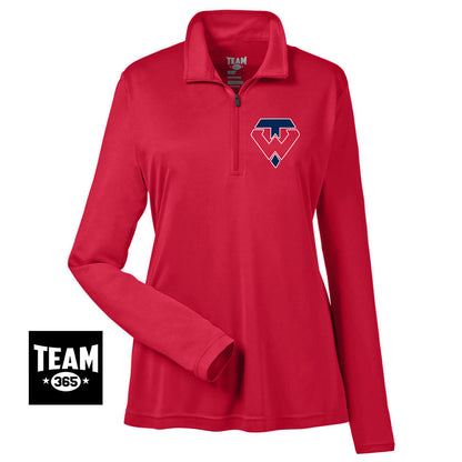 Team 365 TT31W Women's Zone Performance Quarter-Zip - Tampa Warriors Baseball
