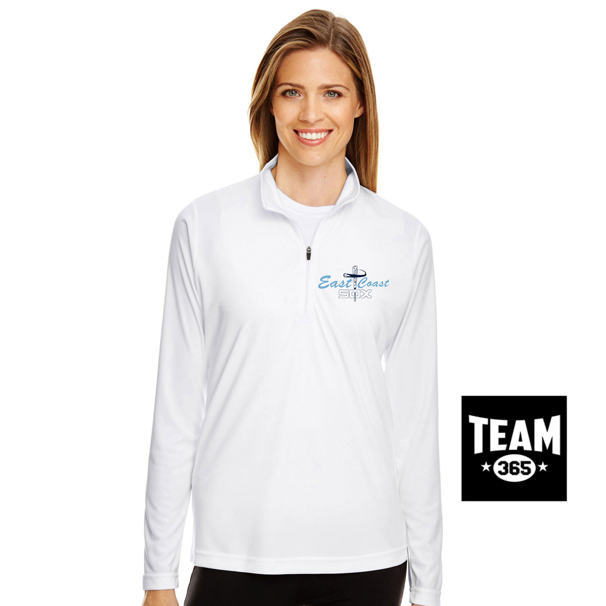 Team 365 TT31W Women's Zone Performance Quarter-Zip - East Coast Sox
