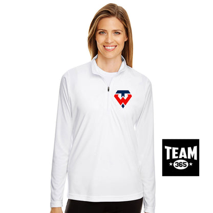Team 365 TT31W Women's Zone Performance Quarter-Zip - Tampa Warriors Baseball