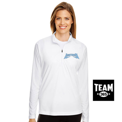 Team 365 TT31W Women's Zone Performance Quarter-Zip - Lightning Baseball