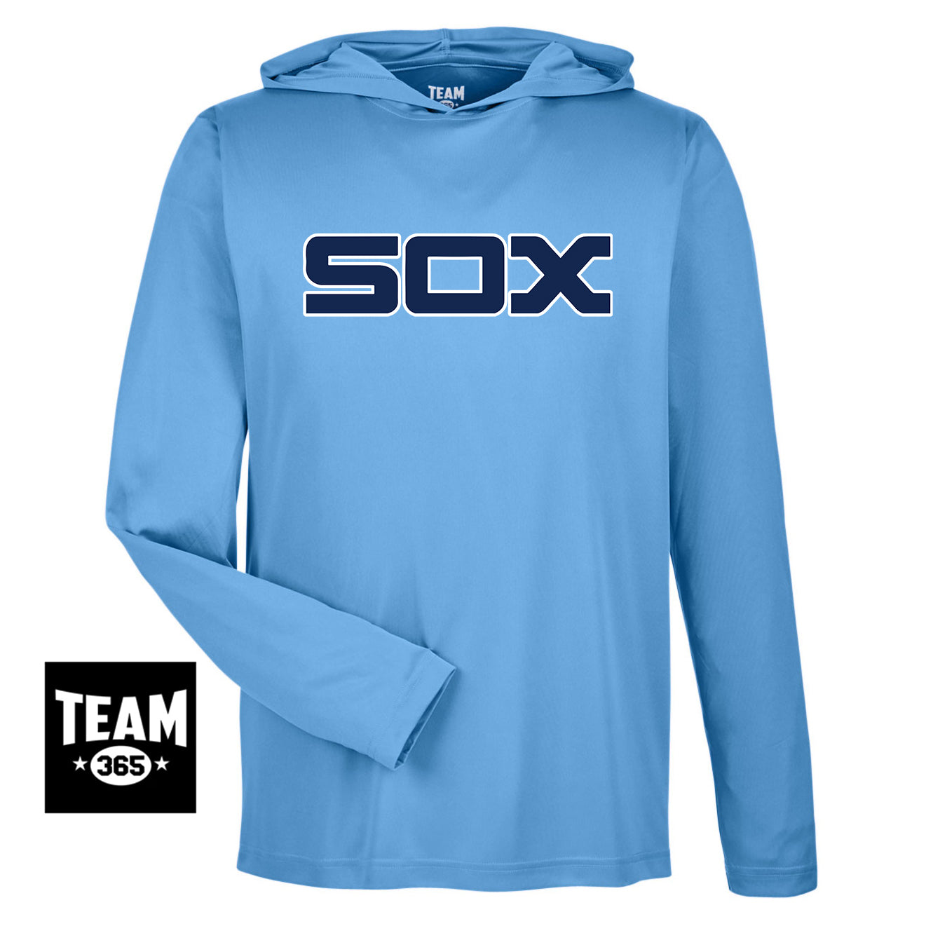 Team 365 TT41 Men's Zone Performance Hoodie - Blue Sox