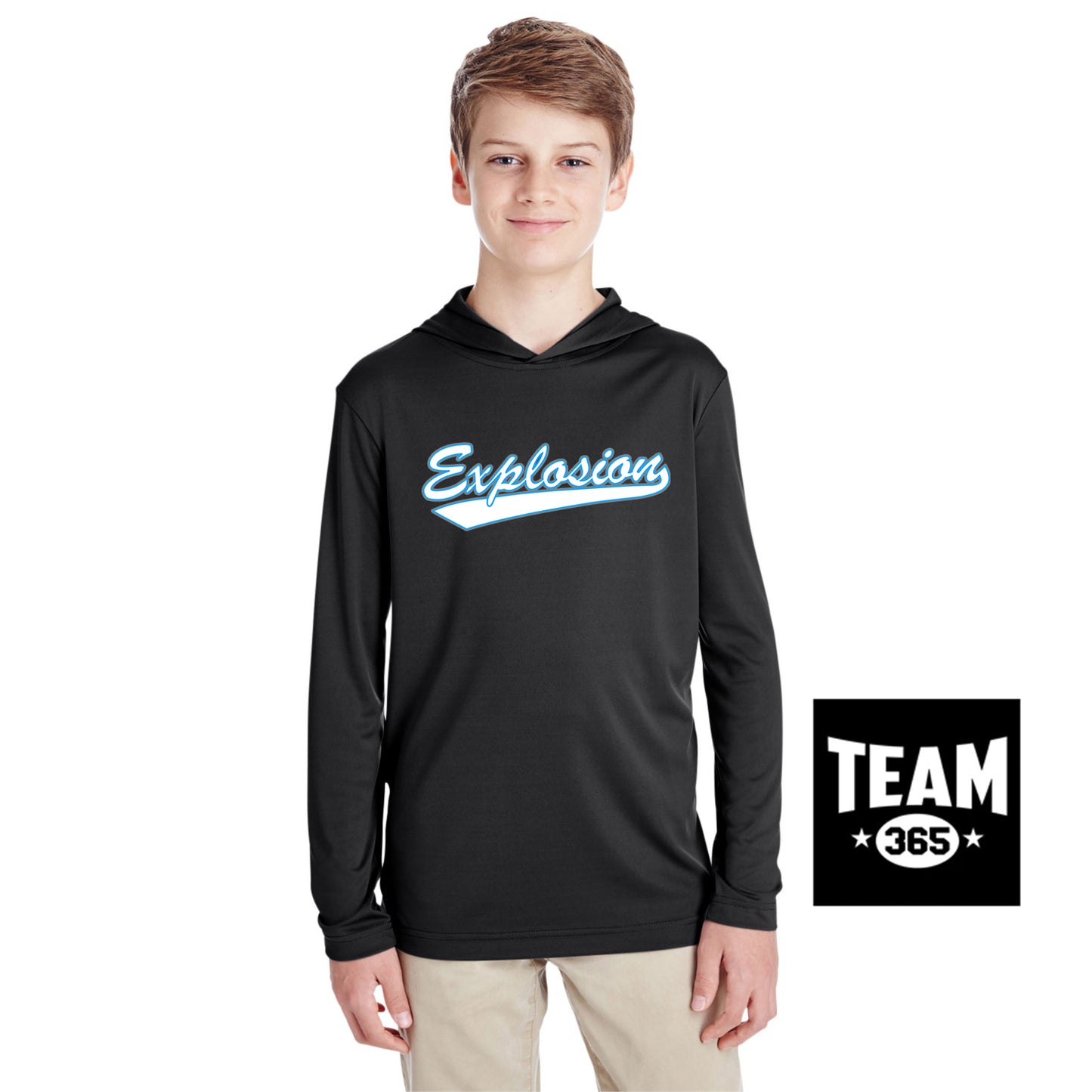 Team 365 TT41Y Youth Zone Performance Hoodie - Explosion Softball