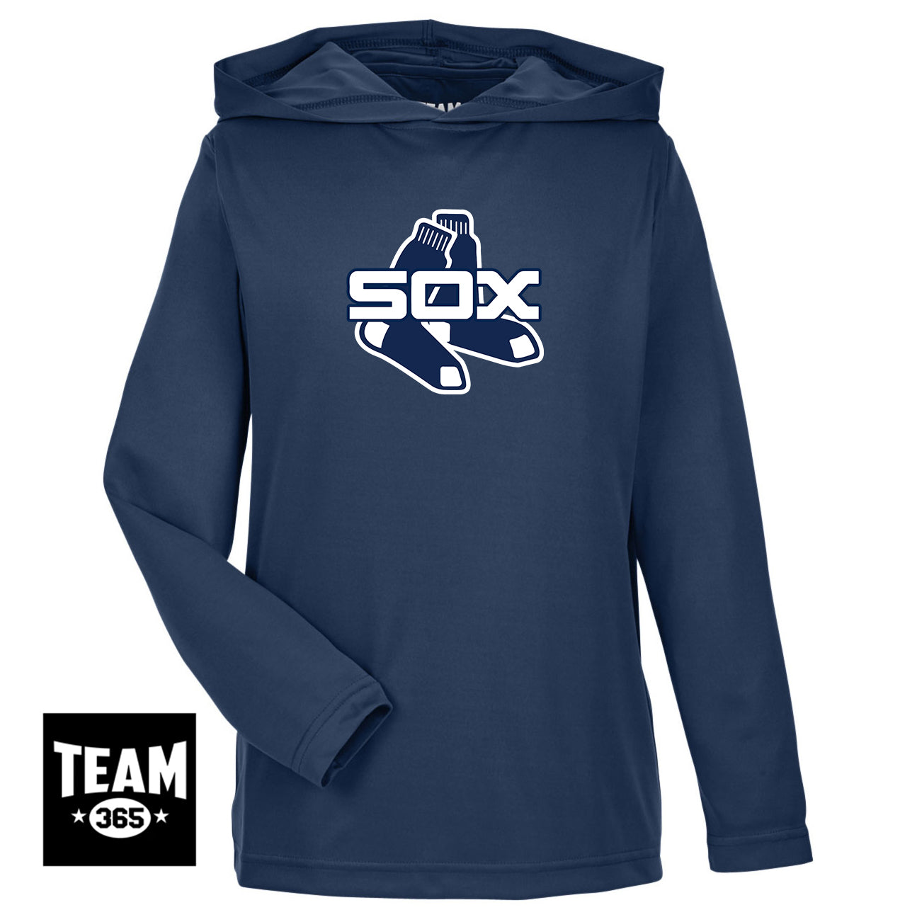 Team 365 TT41Y Youth Zone Performance Hoodie - Blue Sox