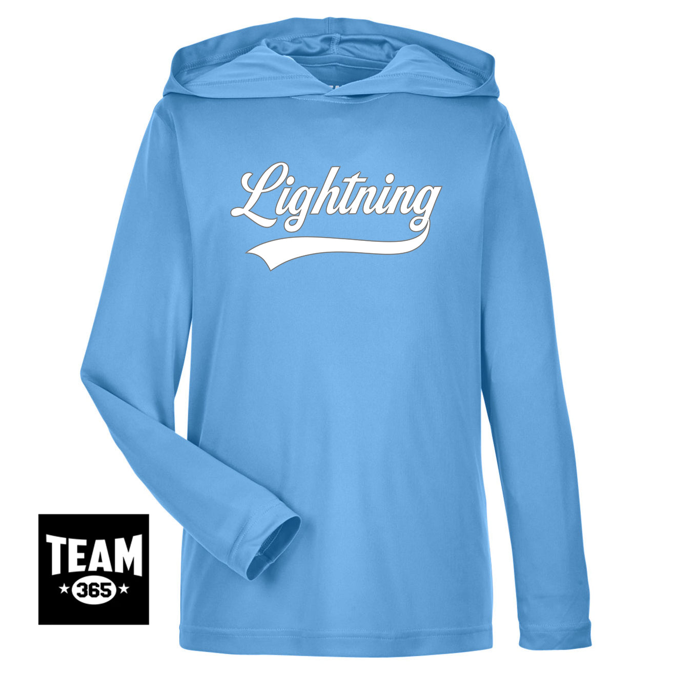 Team 365 TT41Y Youth Zone Performance Hoodie - Lightning Baseball