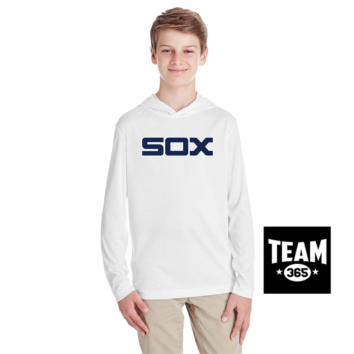 Team 365 TT41Y Youth Zone Performance Hoodie - Blue Sox