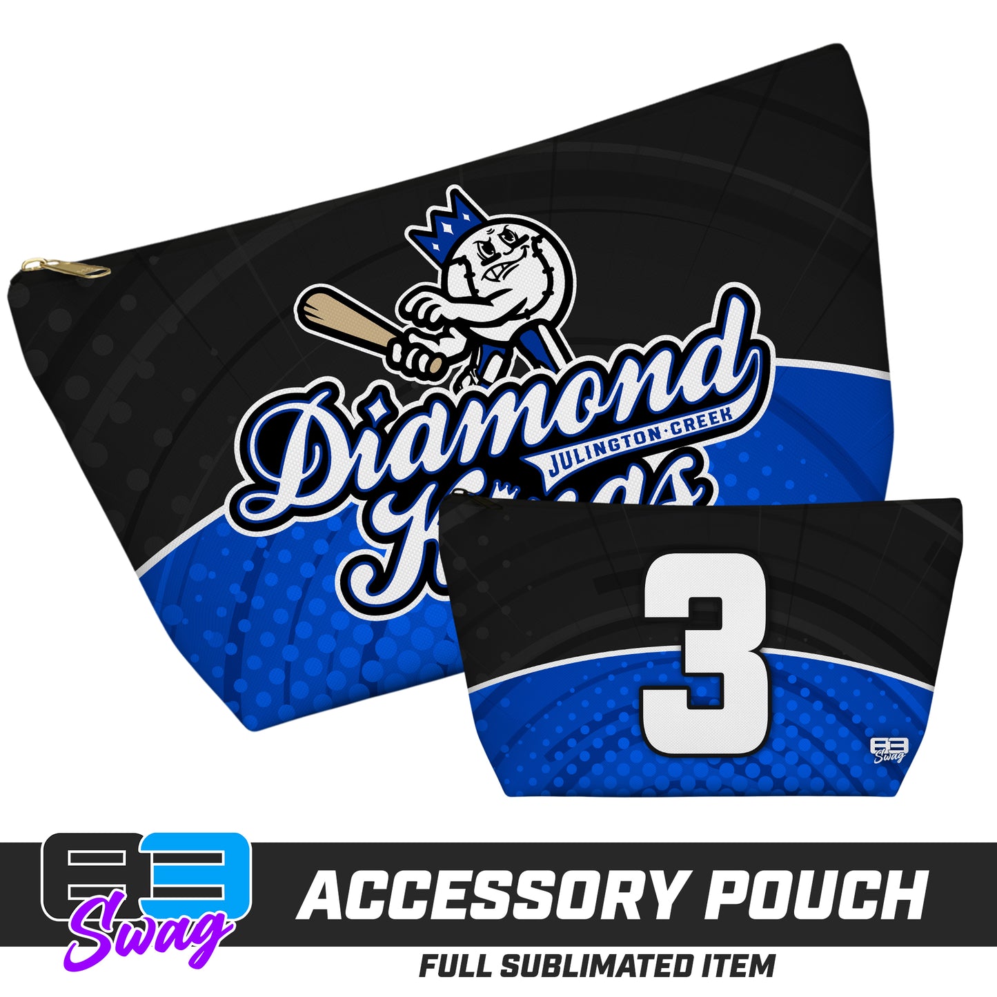 CUSTOM - 7"x12" Accessory Pouch w T-bottom - JCB - Julington Creek Baseball