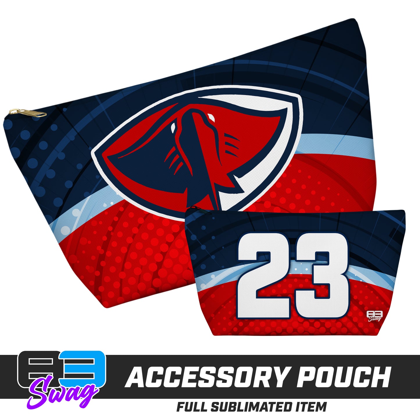 CUSTOM - 7"x12" Accessory Pouch w T-bottom - Pasco Stingers Baseball