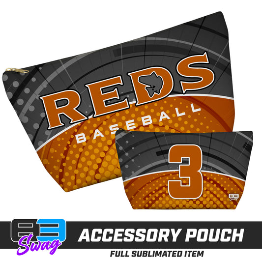 CUSTOM - 7"x12" Accessory Pouch w T-bottom - ANCIENT CITY REDS