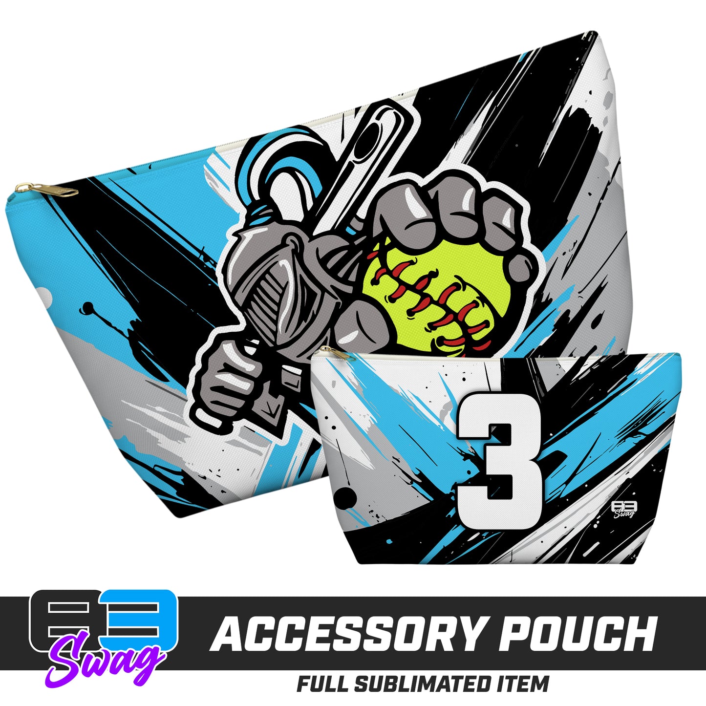 7"x12" Accessory Pouch w T-bottom - Knights Softball