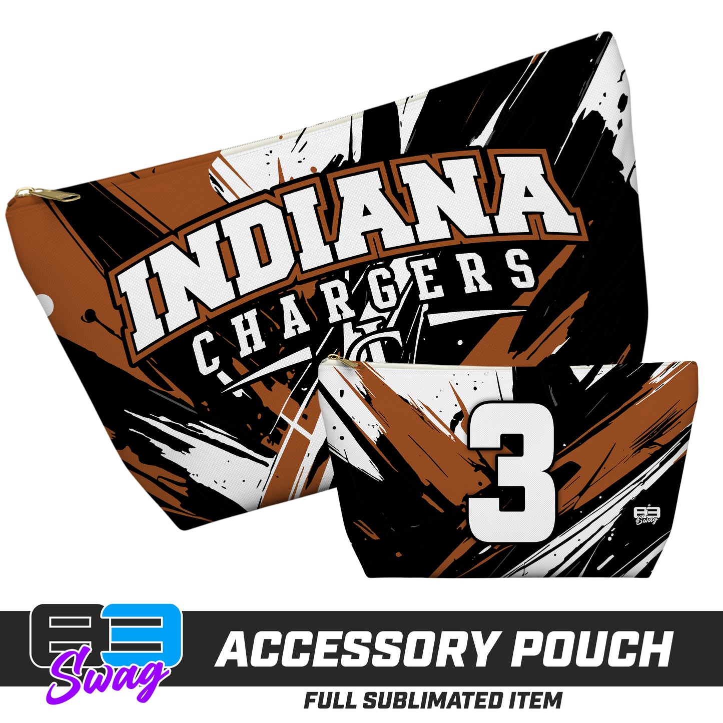 7"x12" Accessory Pouch w T-bottom - Indiana Chargers Baseball
