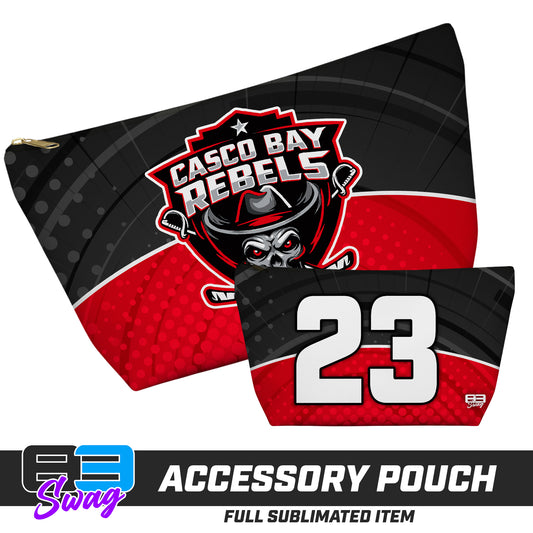 CUSTOM - 7"x12" Accessory Pouch w T-bottom - Casco Bay Rebels Hockey