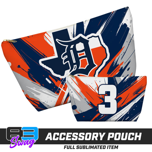 7"x12" Accessory Pouch w T-bottom - Dallas Tigers Baseball v.26