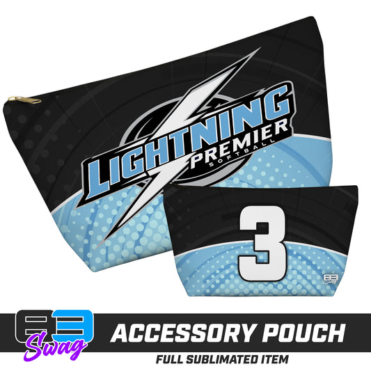 CUSTOM - 7"x12" Accessory Pouch w T-bottom - Lightning Premier Softball