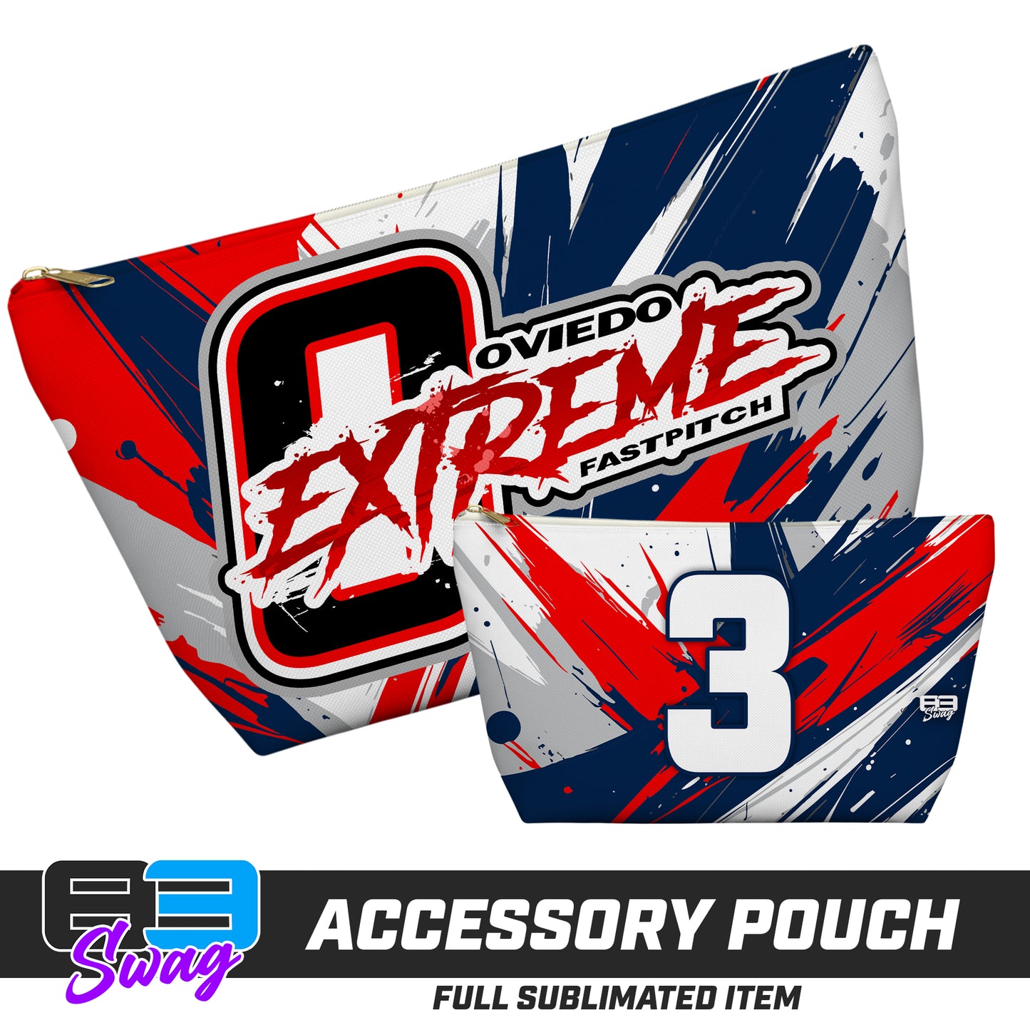 7"x12" Accessory Pouch w T-bottom - Oviedo Extreme Softball