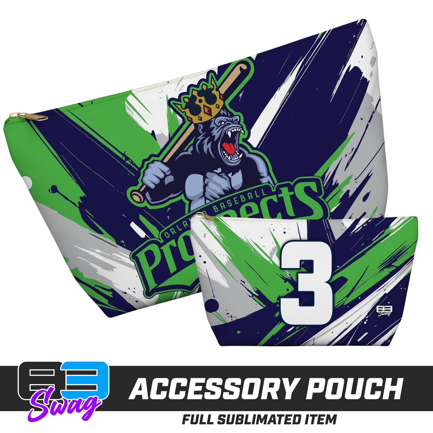 7"x12" Accessory Pouch w T-bottom - Orlando Baseball Prospects - Gorilla Kings V.2026