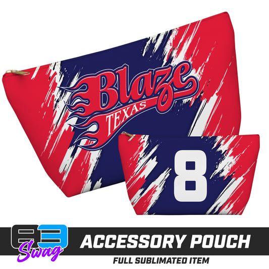 7"x12" Accessory Pouch w T-bottom - Texas Blaze Softball