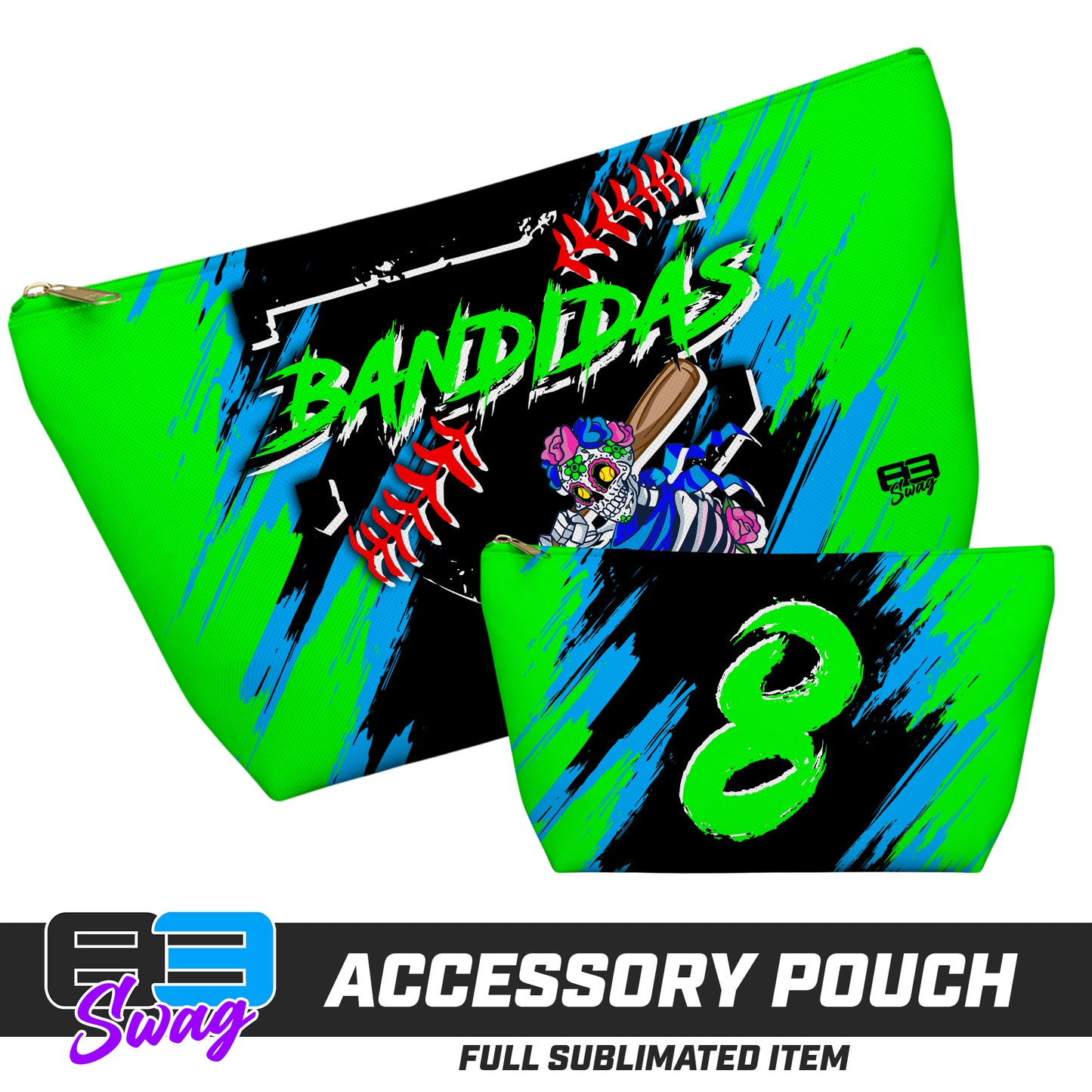 7"x12" Accessory Pouch w T-bottom - Baker Bandidas Softball