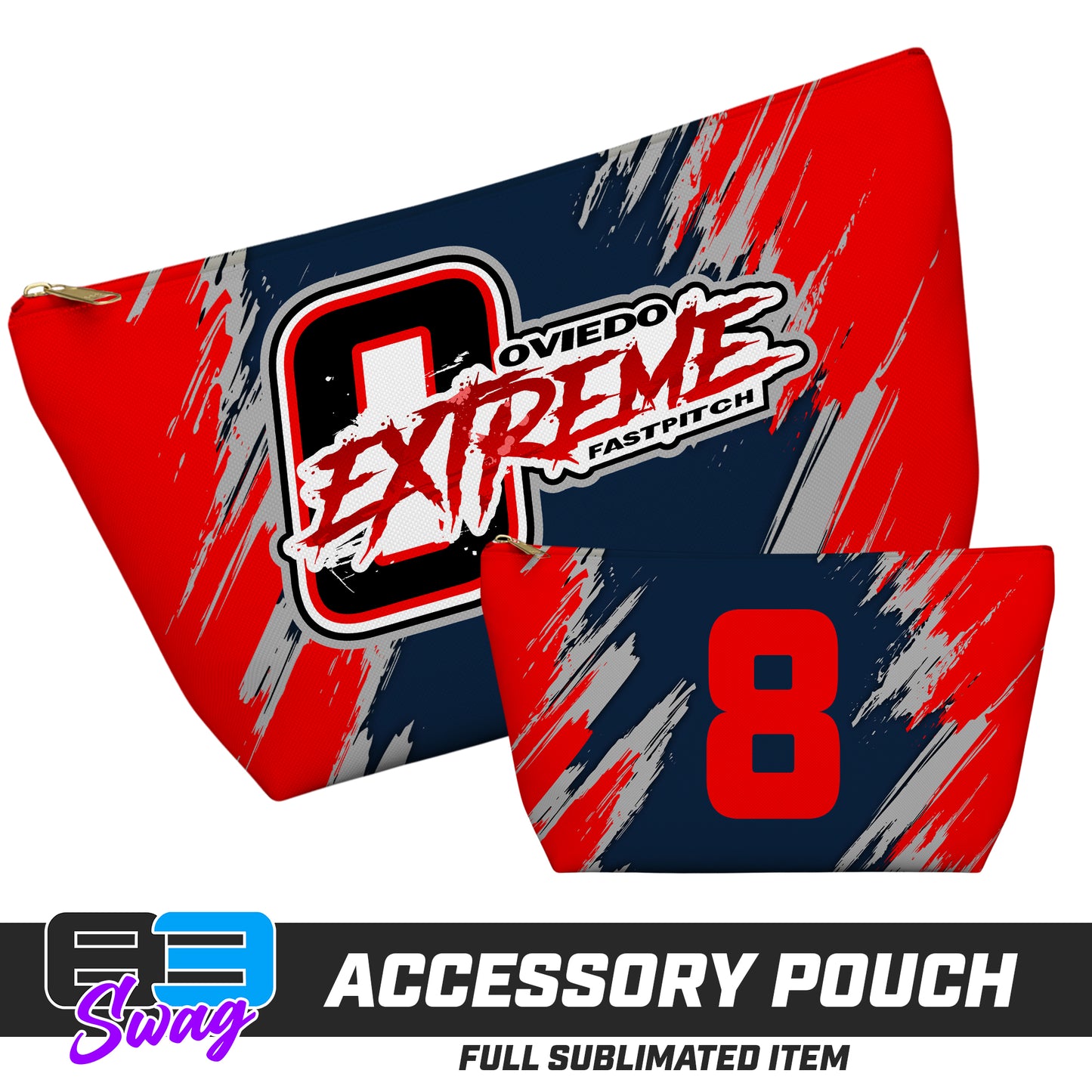 7"x12" Accessory Pouch w T-bottom - Oviedo Extreme Softball