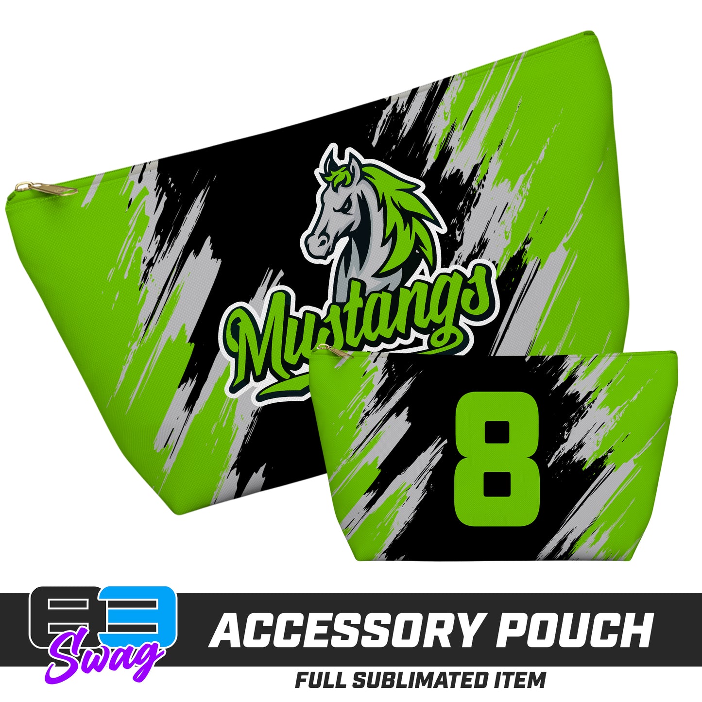 7"x12" Accessory Pouch w T-bottom - Mustangs