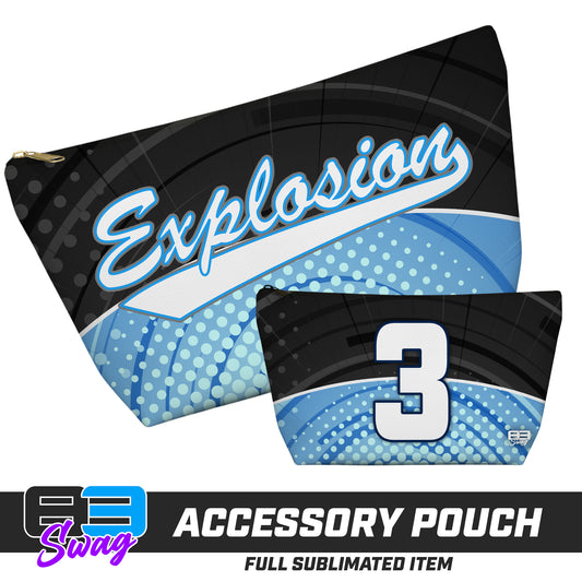 CUSTOM - 7"x12" Accessory Pouch w T-bottom - Explosion Softball