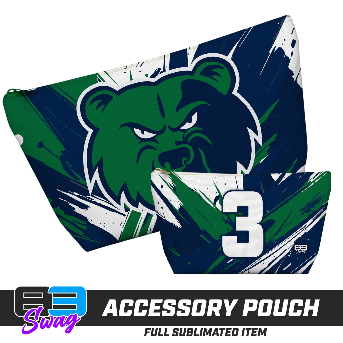 7"x12" Accessory Pouch w T-bottom - Creekview Grizzlies