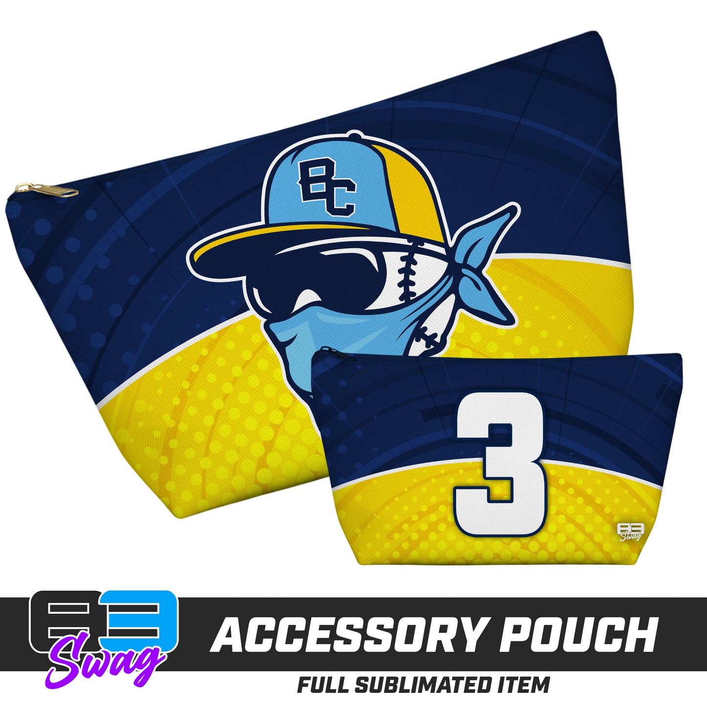 CUSTOM - 7"x12" Accessory Pouch w T-bottom - Bold City Bandits Baseball