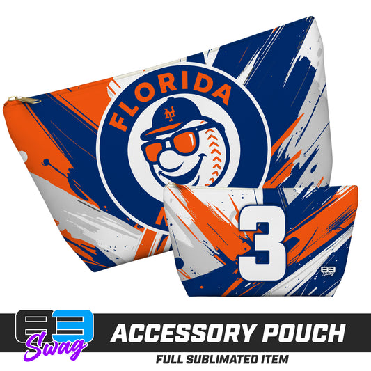 7"x12" Accessory Pouch w T-bottom - Florida Mets Baseball