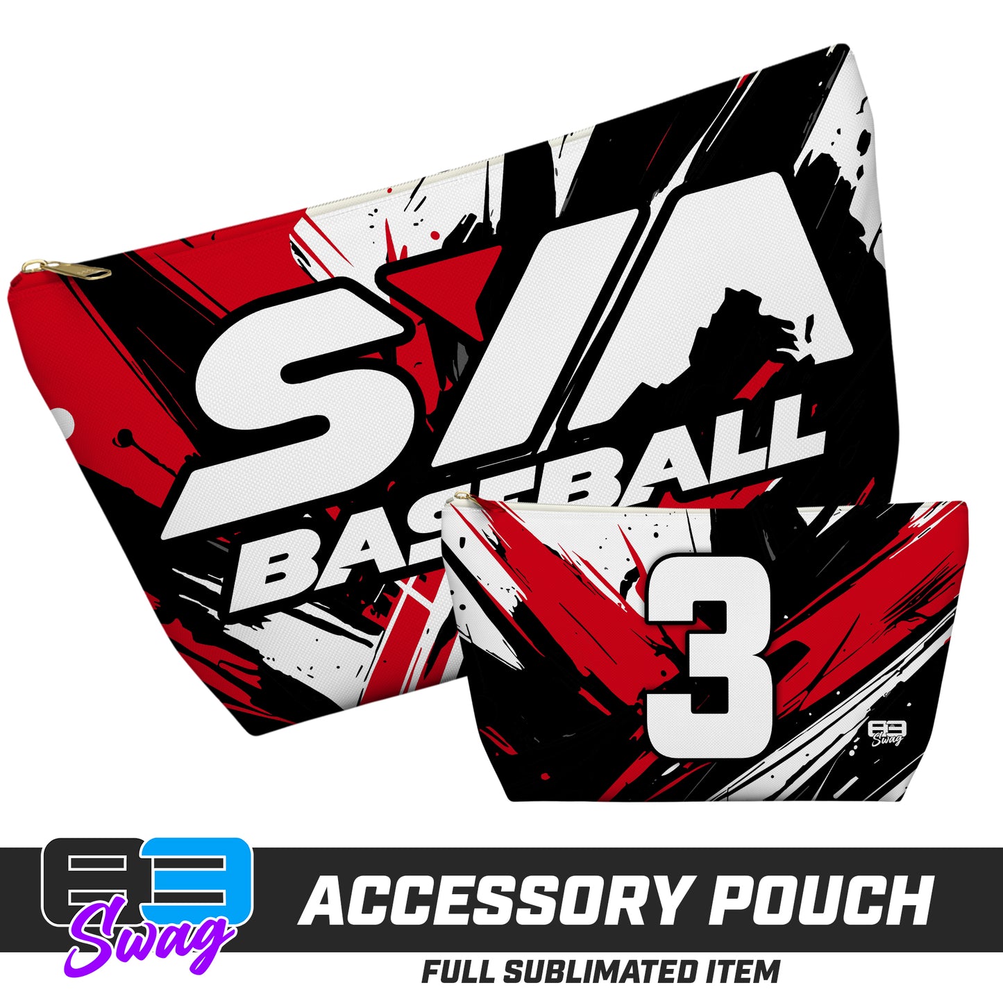7"x12" Accessory Pouch w T-bottom - SYA Baseball