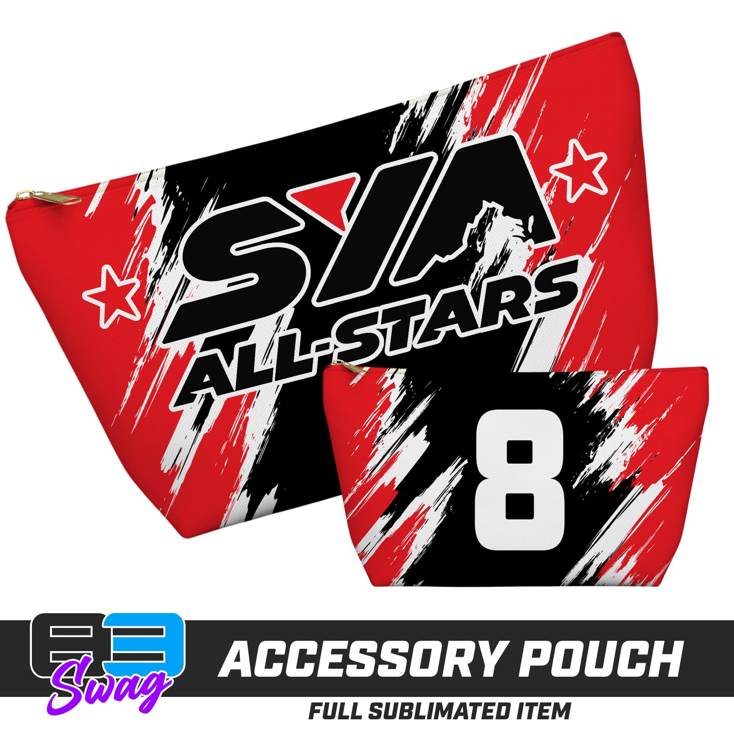 7"x12" Accessory Pouch w T-bottom - SYA All Stars Baseball