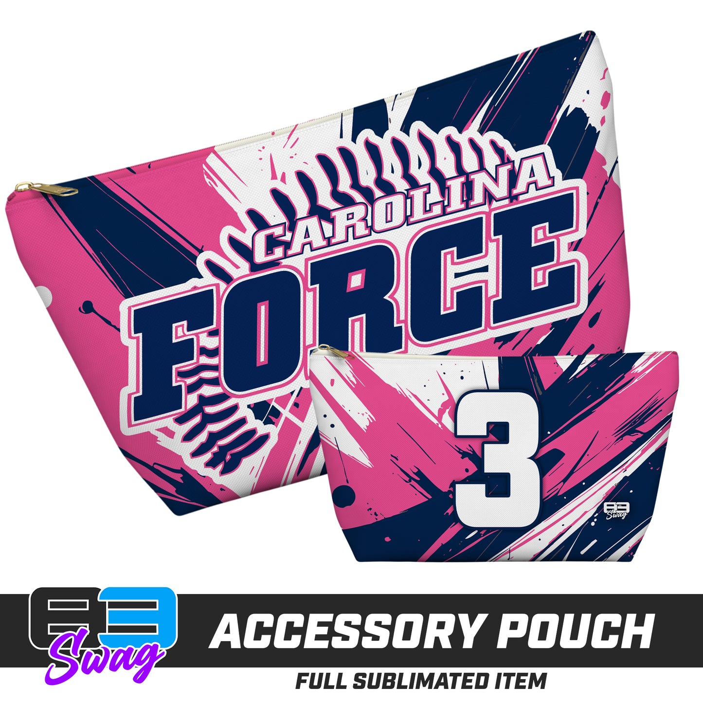 7"x12" Accessory Pouch w T-bottom - Carolina Force Softball
