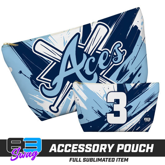 7"x12" Accessory Pouch w T-bottom - Aces Baseball